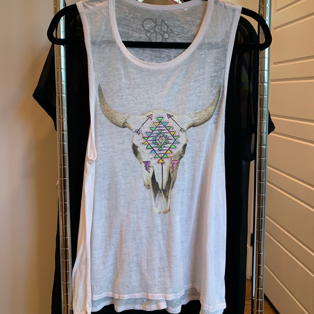 CHASER Brand Aztec Skull Tank